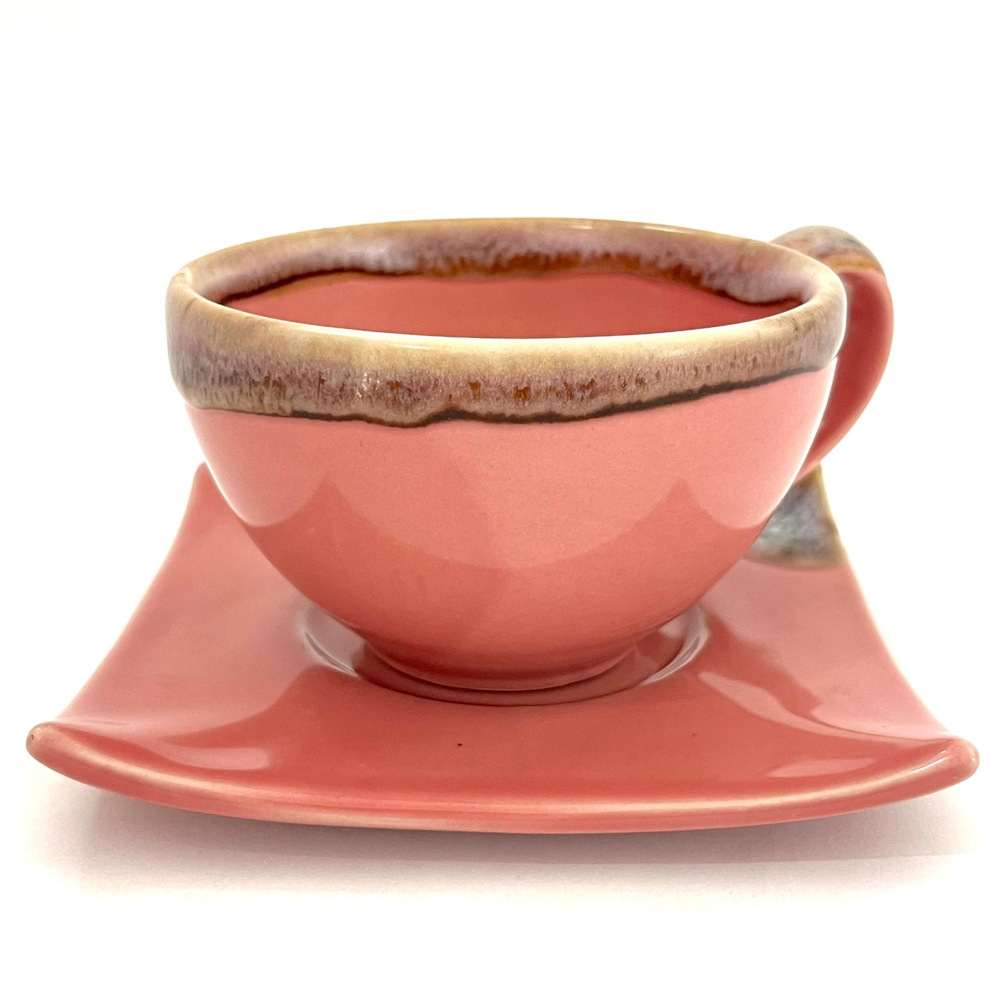 カップ&ソーサー アジアン陶器 ピンク