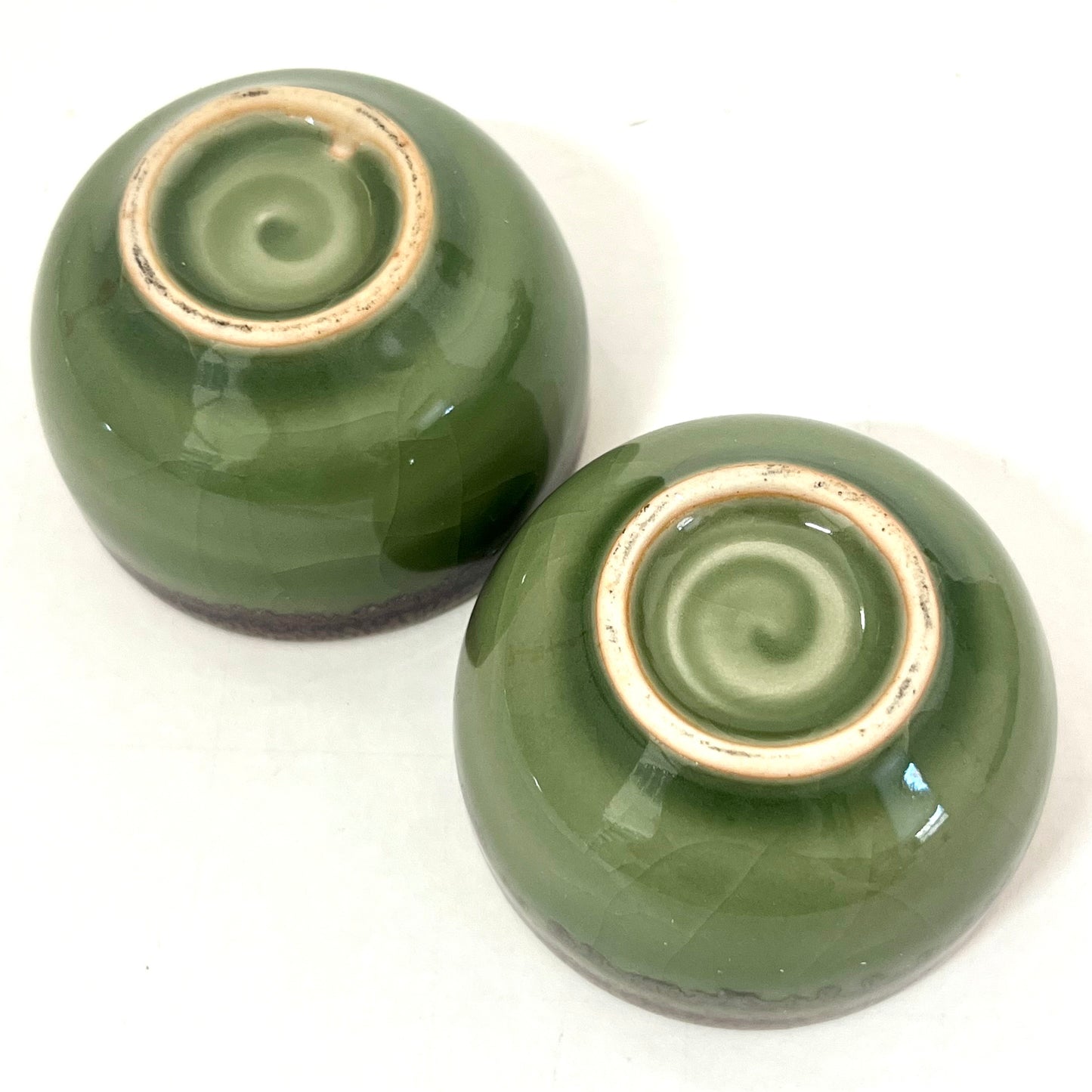 ゾウのティーポットセット アジアン陶器 ダークグリーン+ダークパープル