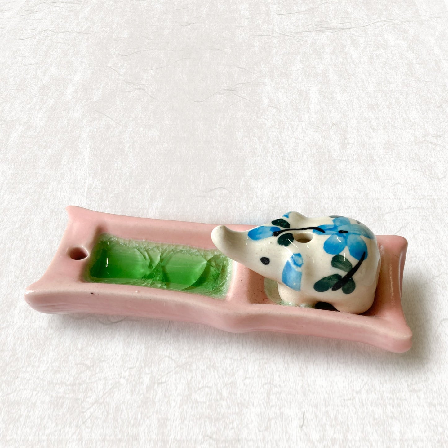 ゾウのお香立て アジアン陶器