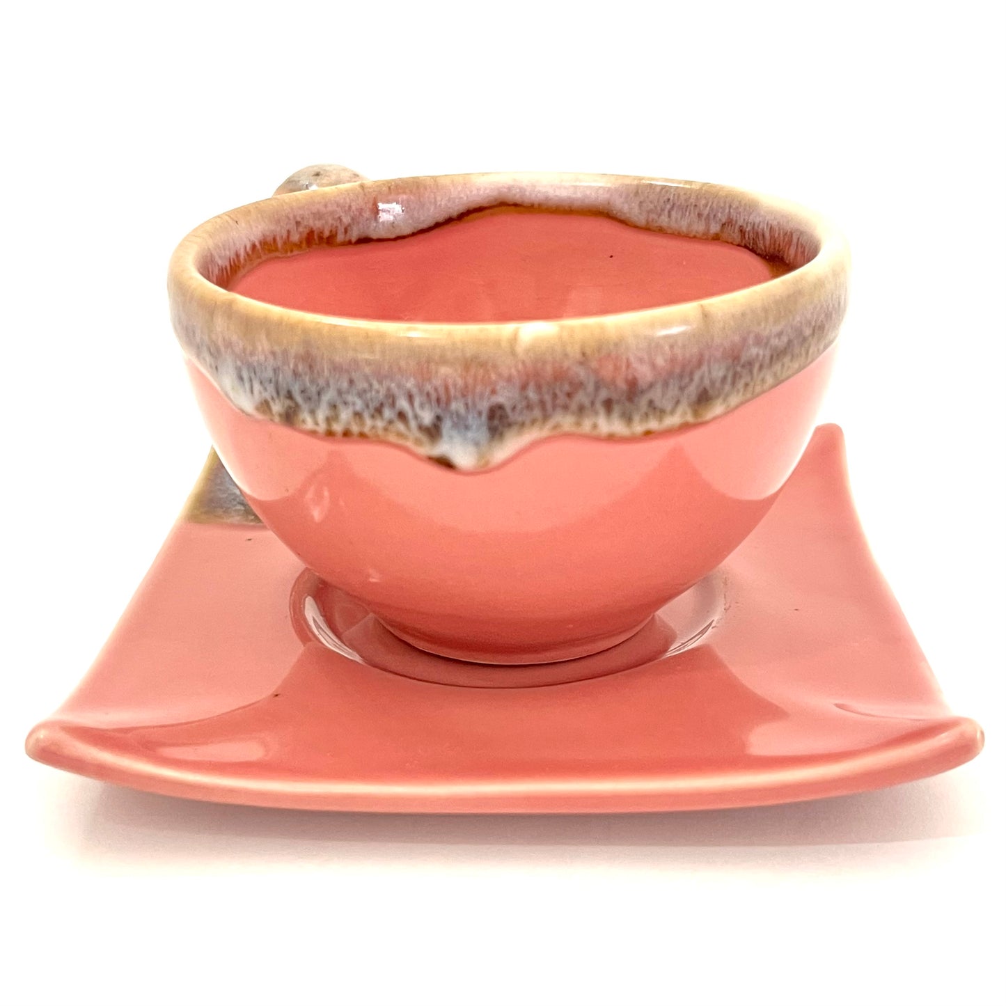 カップ&ソーサー アジアン陶器 ピンク