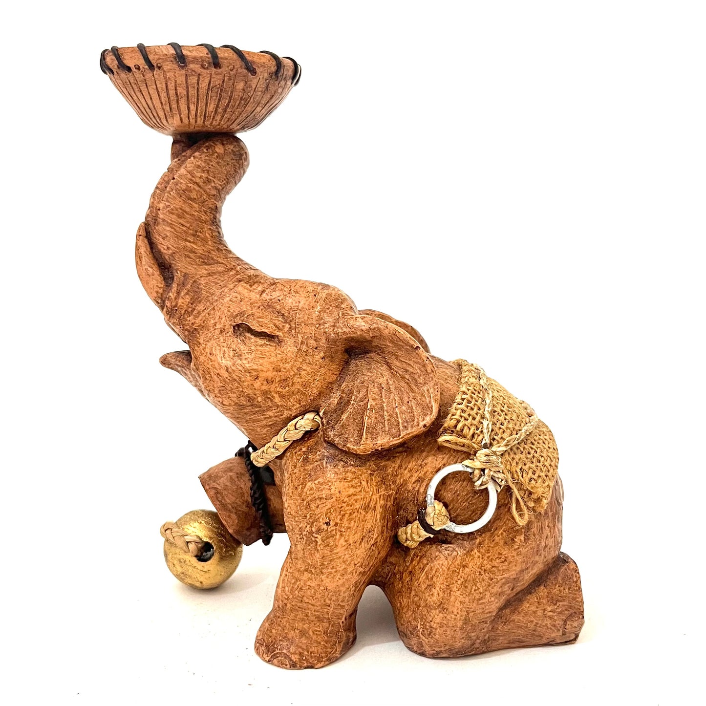 ゾウのキャンドルホルダー ハンドメイド ニー