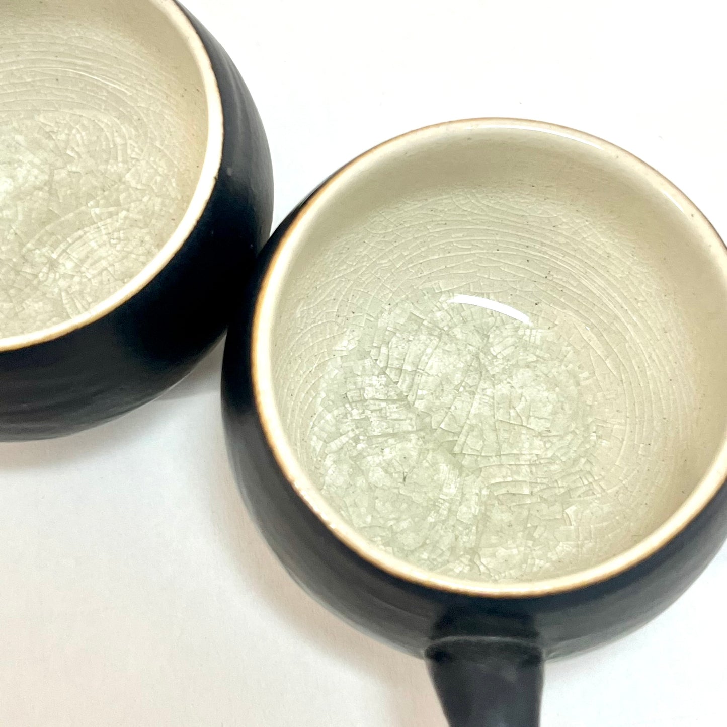 モダンミニカップ2客セット アイボリー ベトナム陶器
