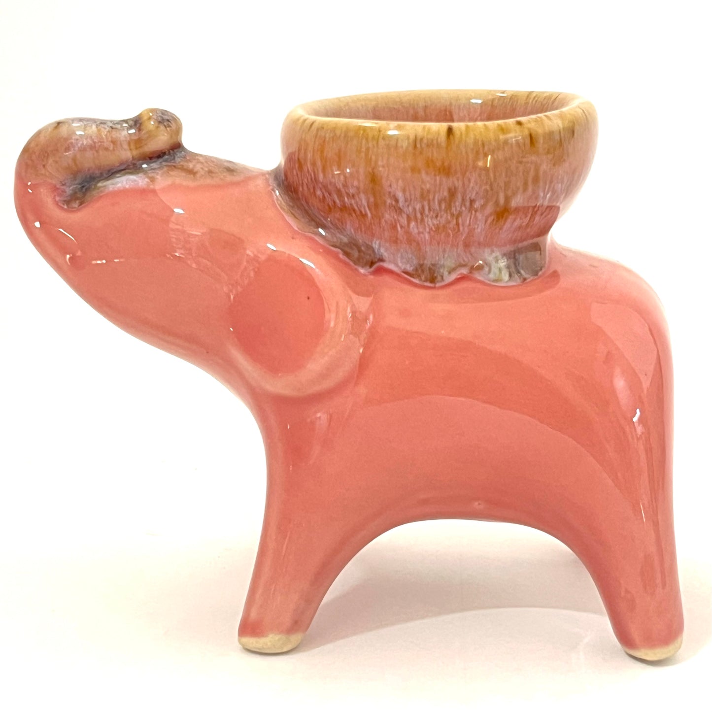 ゾウのお香立て 4カラー アジアン陶器