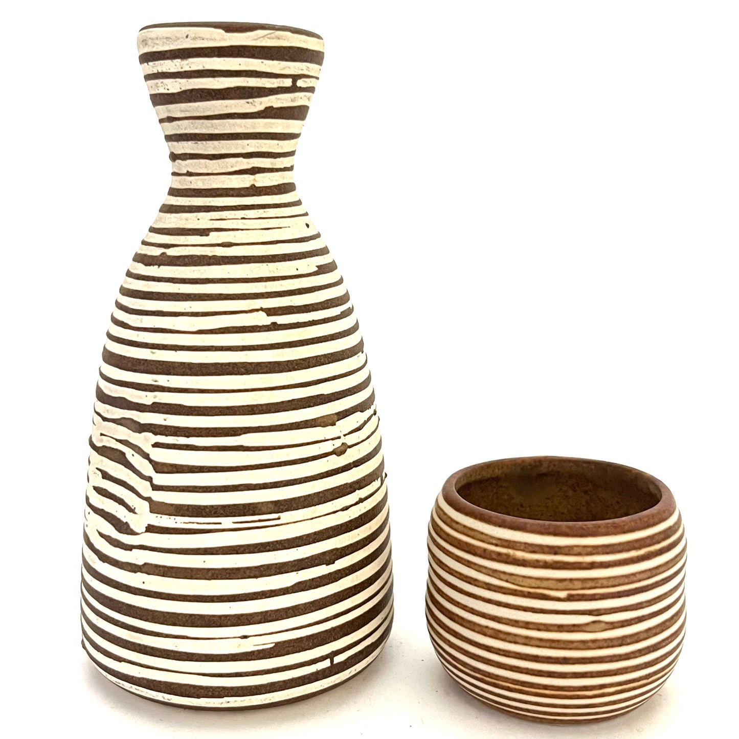 とっくりおちょこ酒器セット おちょこ4個 ブラウン