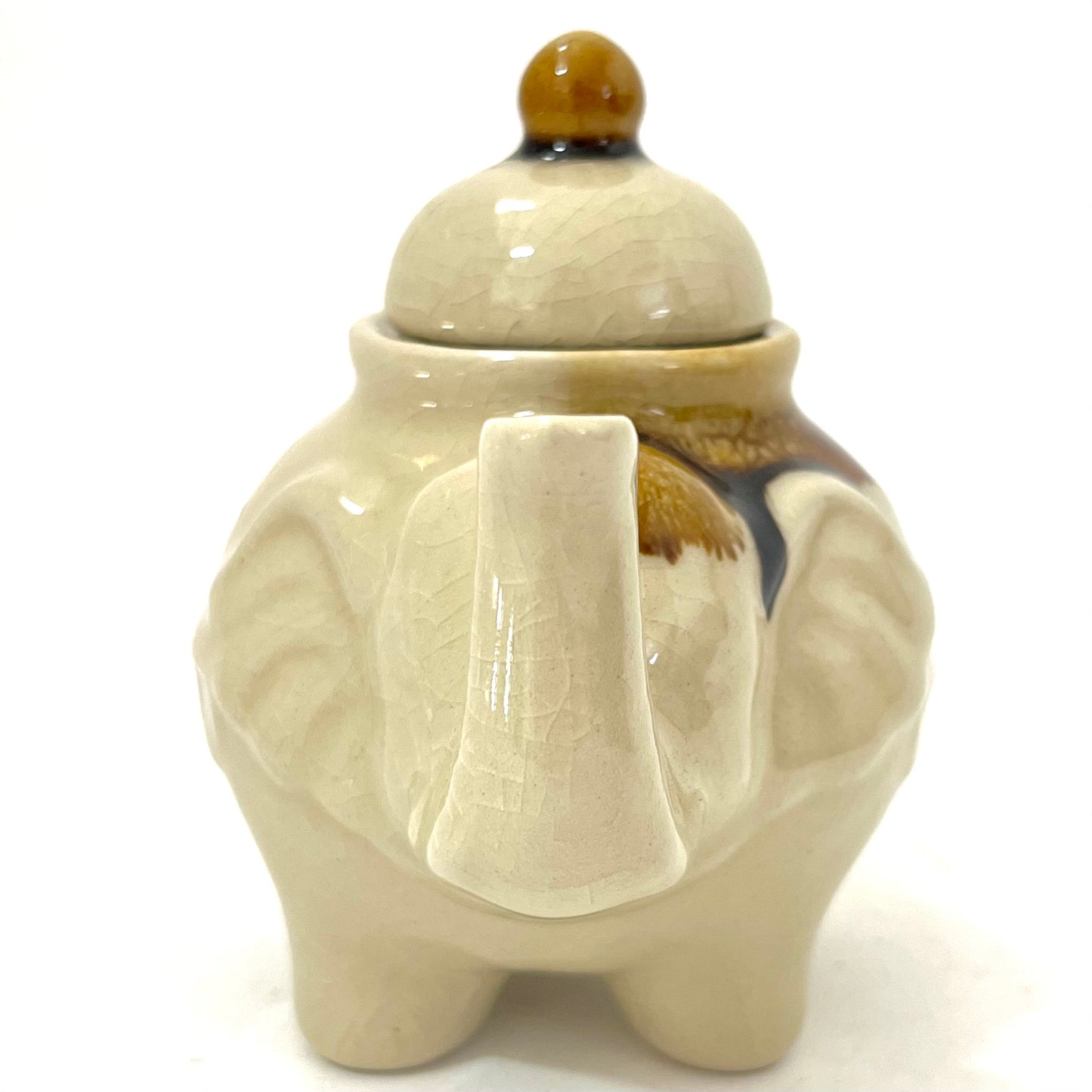 ゾウのティーポットセット アジアン陶器 アイボリー