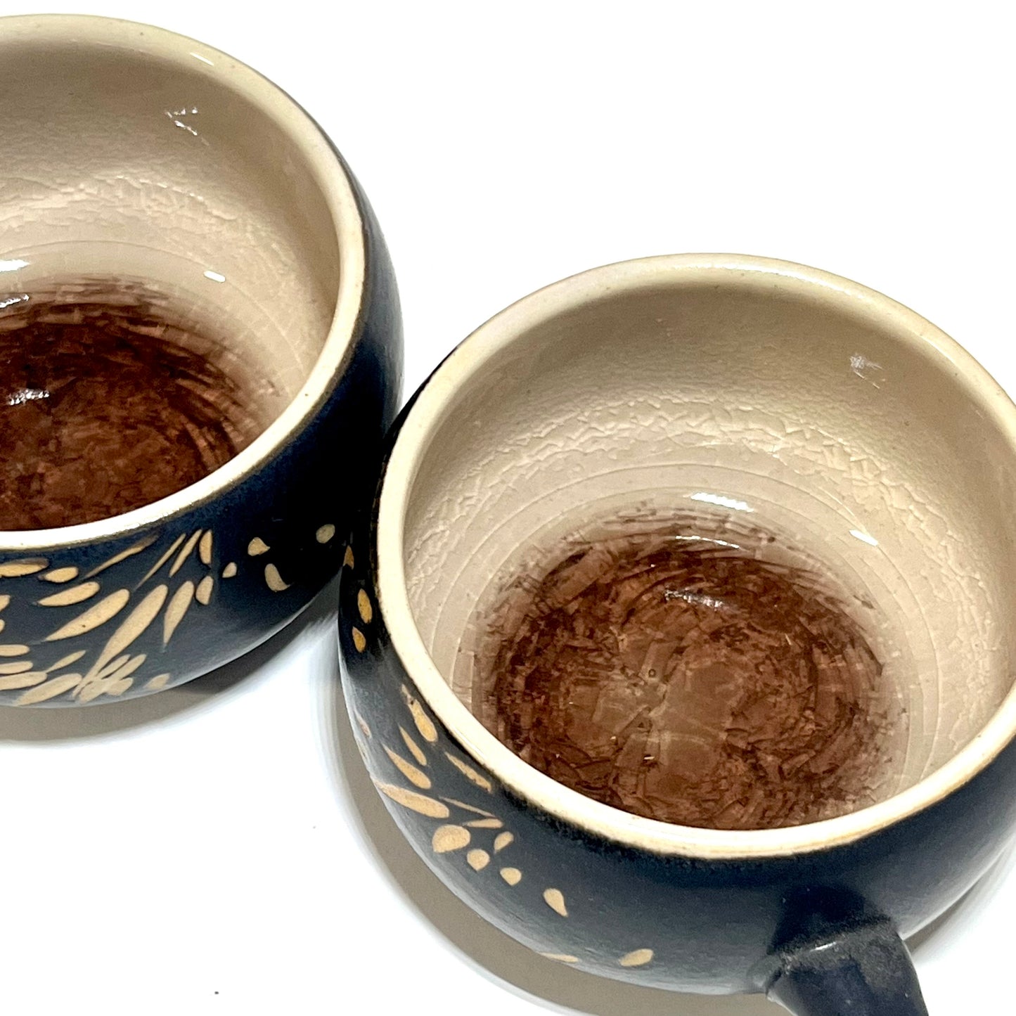 モダンカップ2客セット 3カラー ベトナム陶器