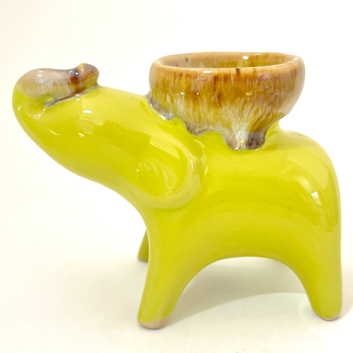 ゾウのお香立て 4カラー アジアン陶器