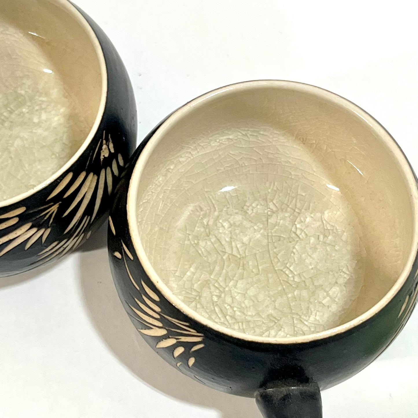 モダンカップ2客セット 3カラー ベトナム陶器