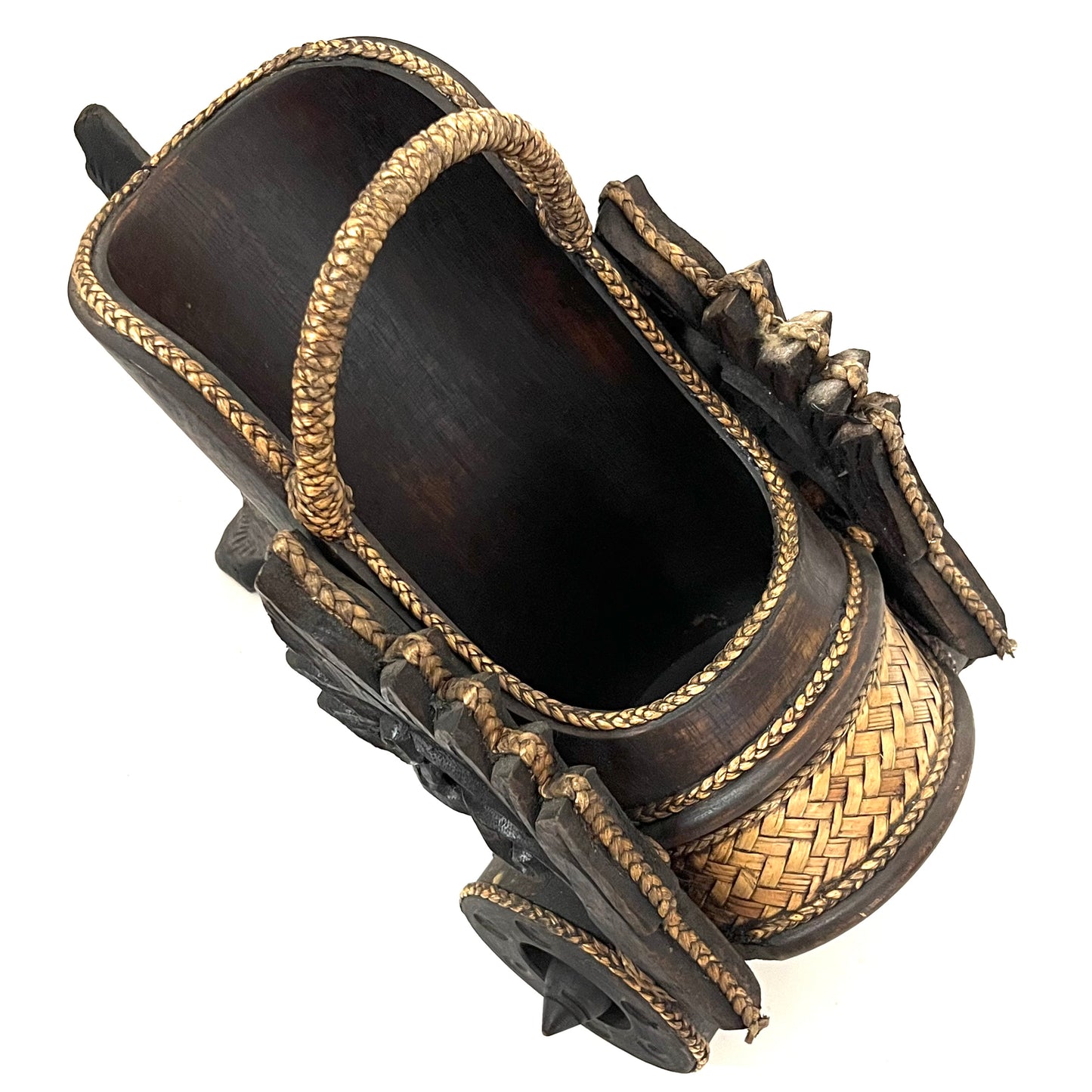 ゾウ木彫りワインラック ハンドメイド ストレージ車
