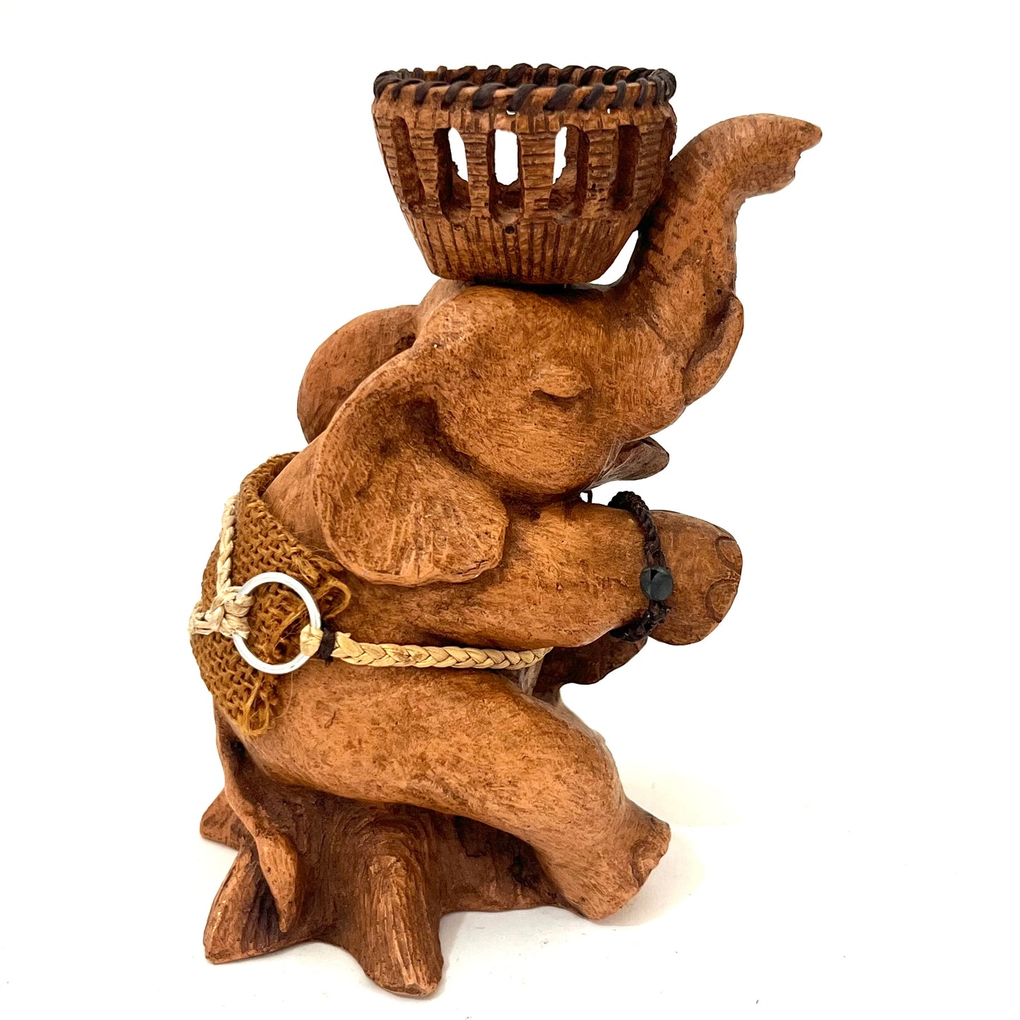 ゾウのキャンドルホルダー ハンドメイド お座り