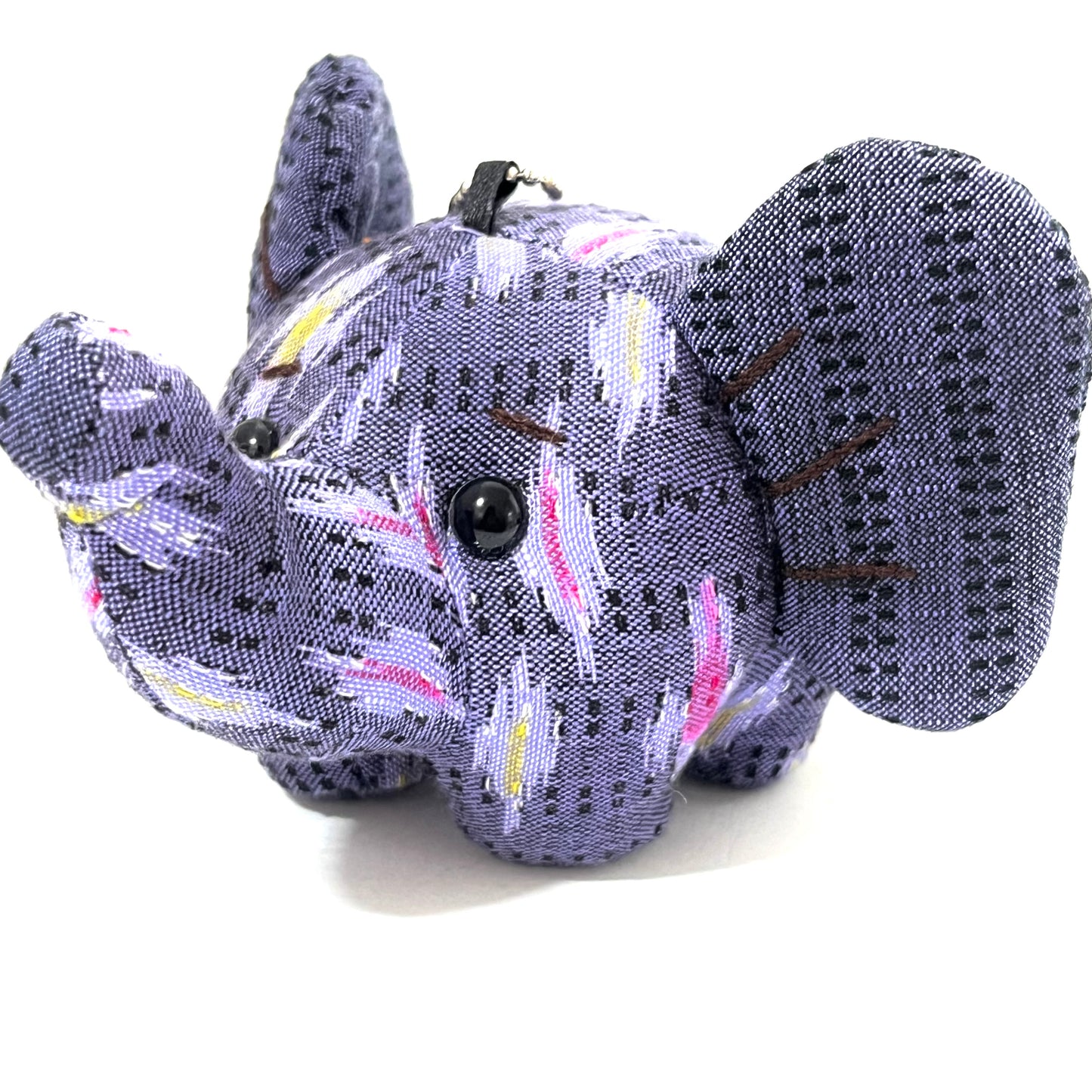 ゾウの親子マスコットキーホルダー 2体セット ハンドメイド グレー