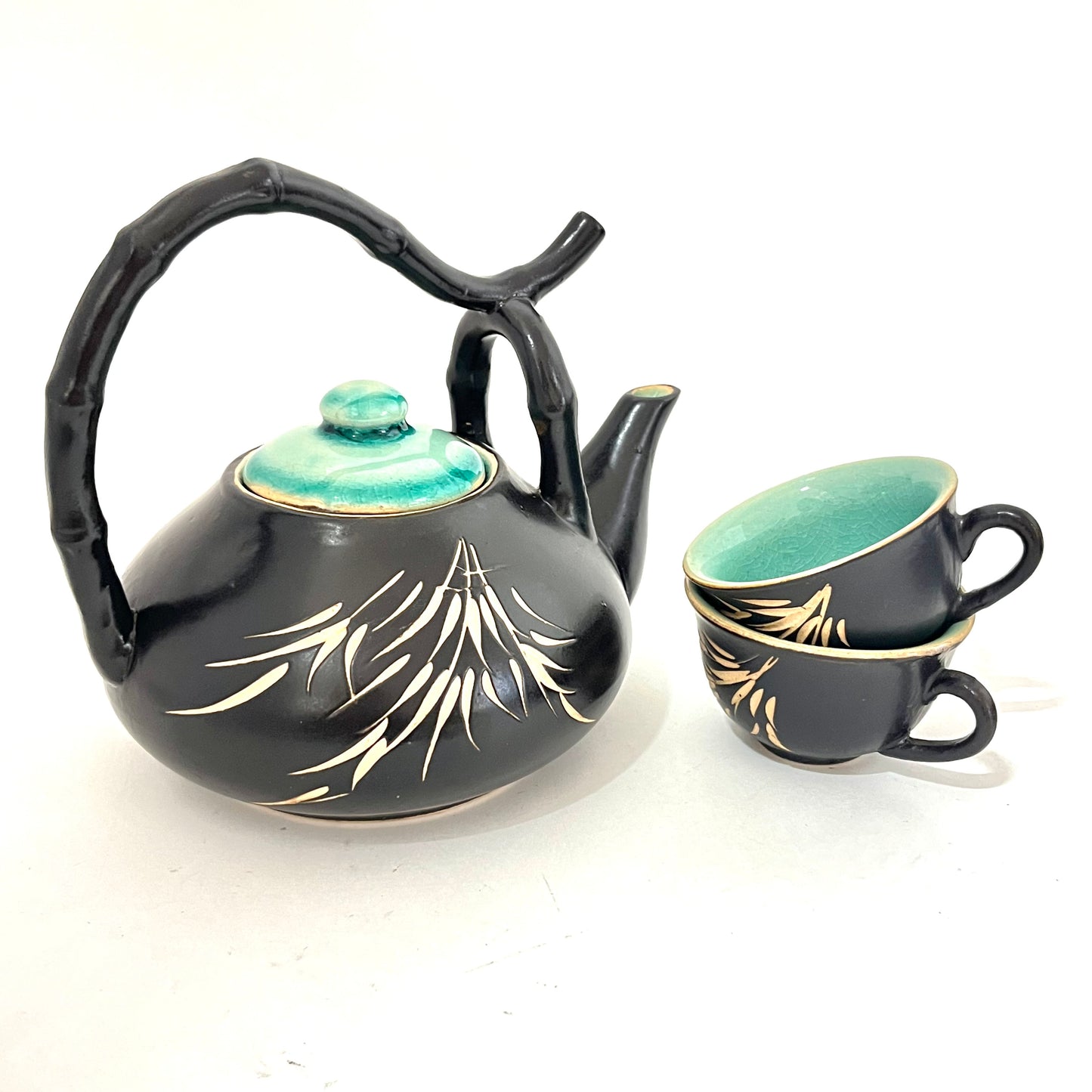 急須茶器セット ベトナム陶器 ブラック