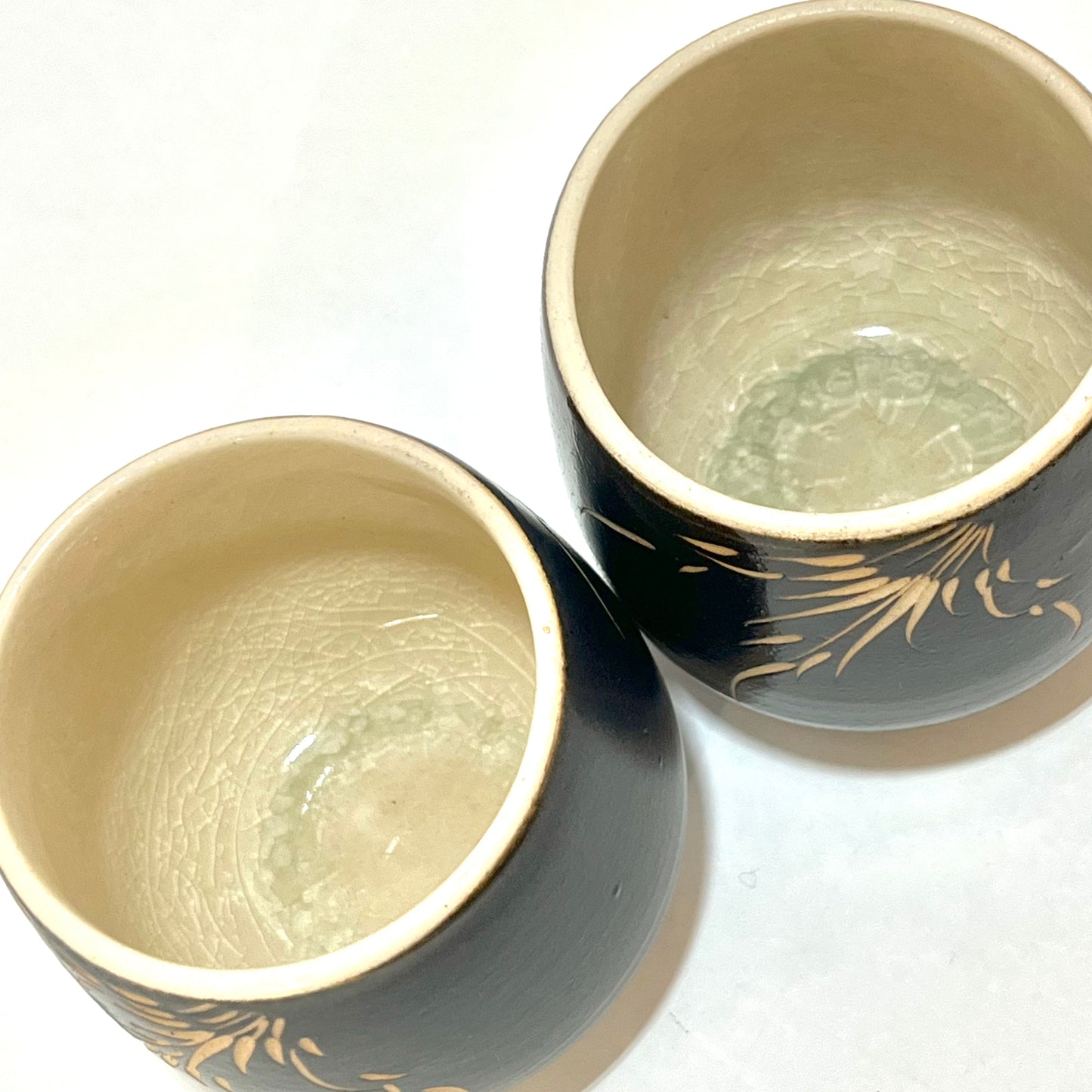 湯呑 2個セット ベトナム陶器 3カラー
