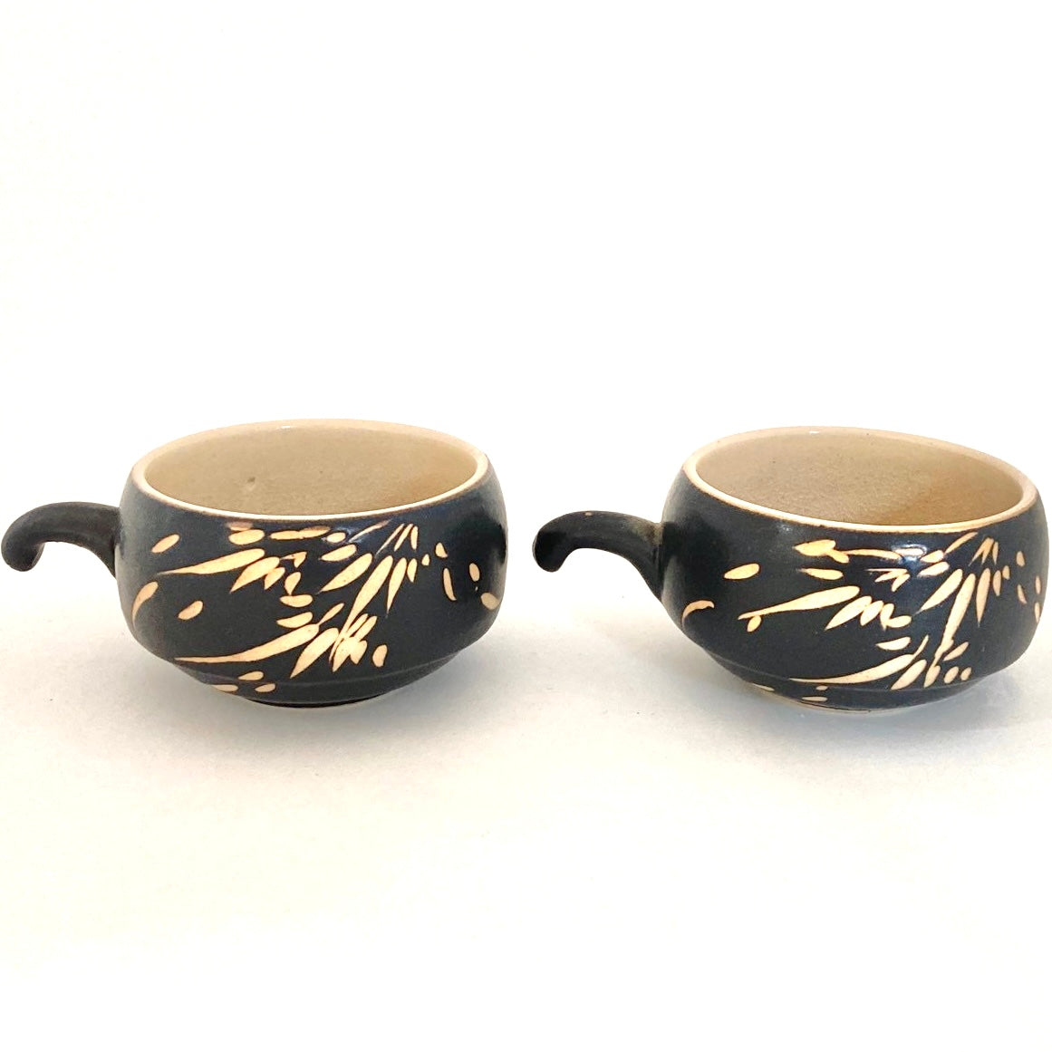 モダンカップ2客セット 3カラー ベトナム陶器