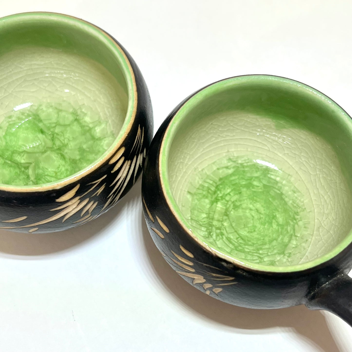 モダンミニカップ2客セット 2カラー ベトナム陶器