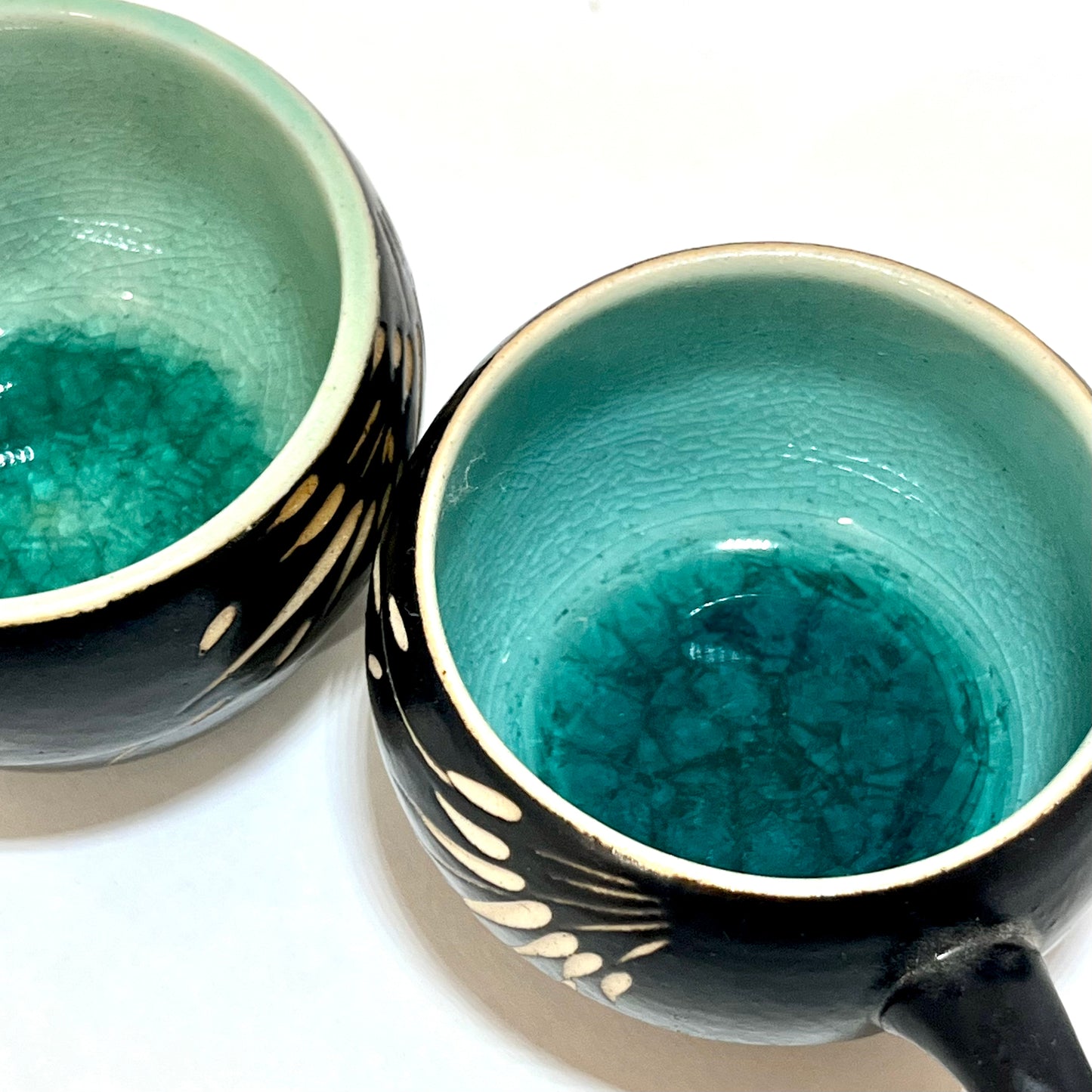 モダンミニカップ2客セット 2カラー ベトナム陶器
