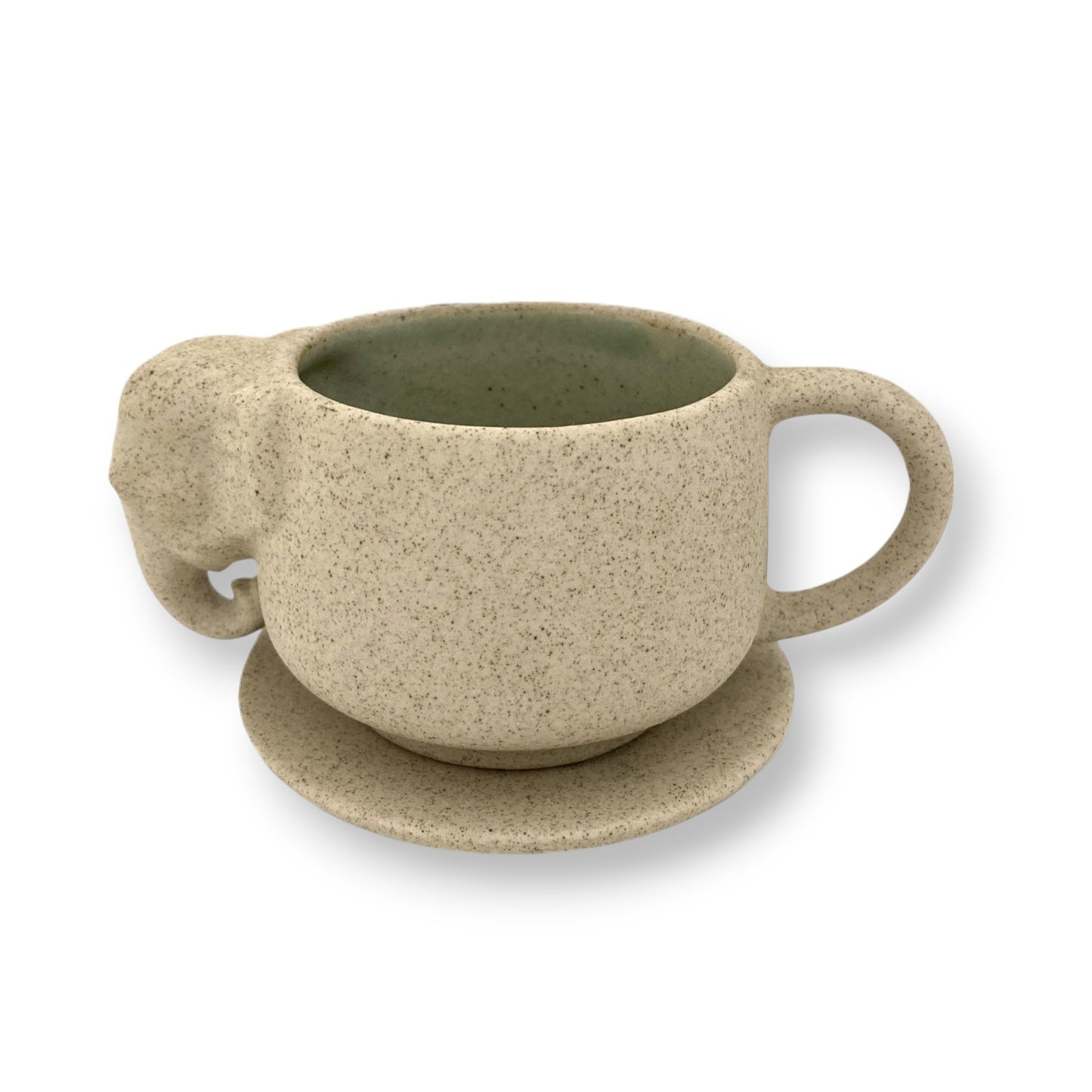 ゾウのカップ&ソーサー アジアン陶器