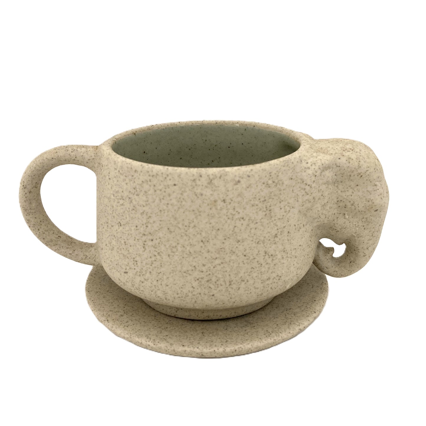 ゾウのカップ&ソーサー アジアン陶器
