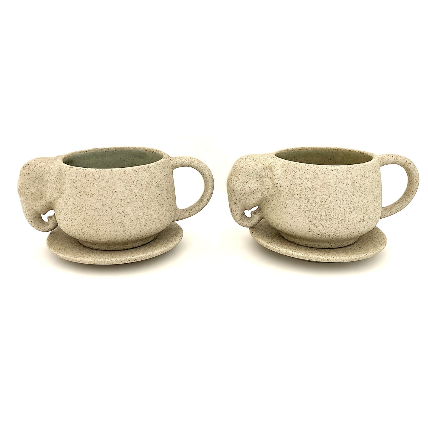 ゾウのカップ&ソーサー アジアン陶器