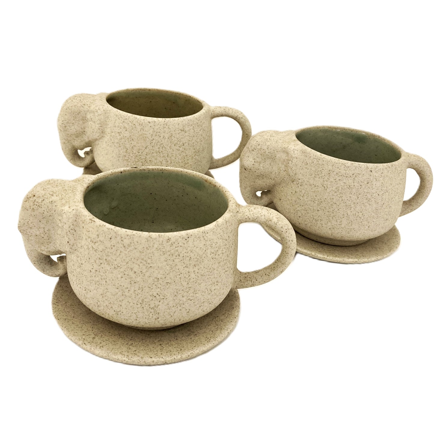 ゾウのカップ&ソーサー アジアン陶器