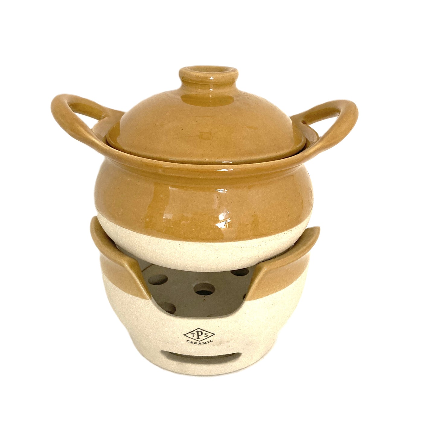 TPS CERAMIC 土鍋 コンロセット(キャメル)