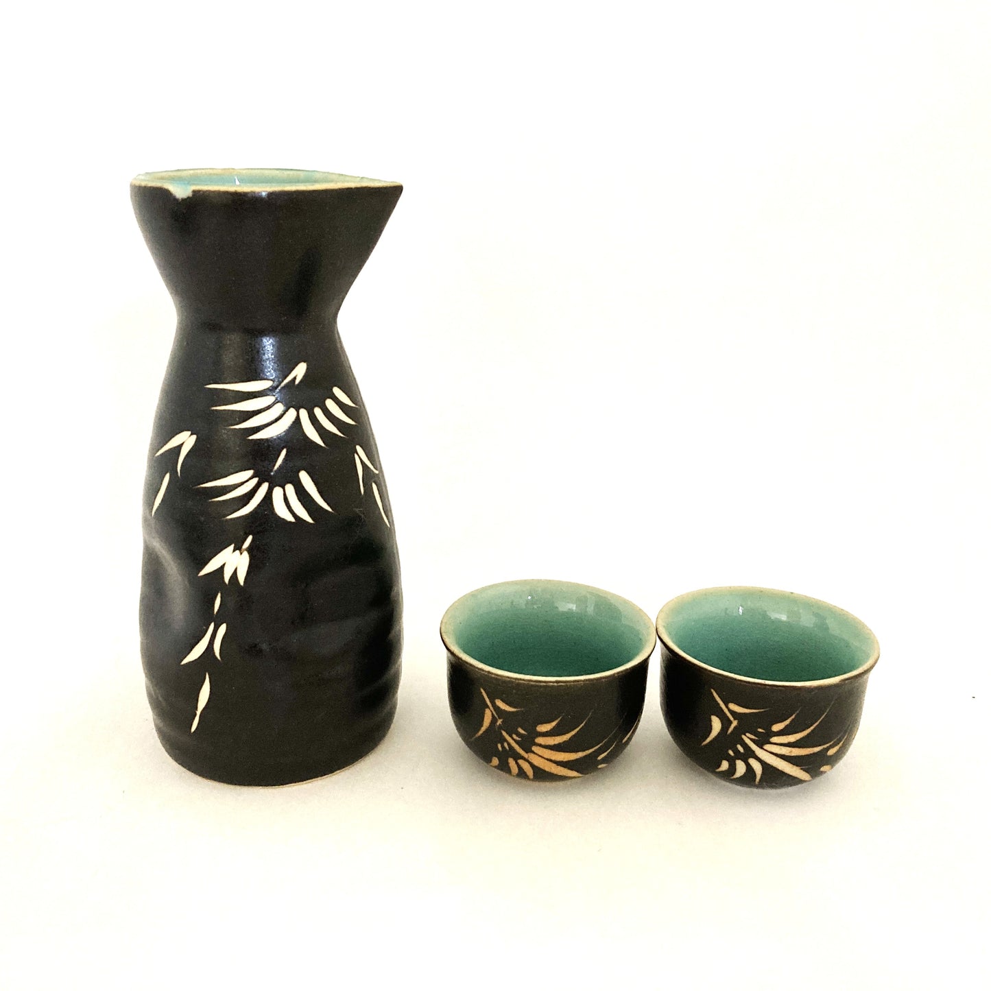 おちょこと徳利セット ベトナム陶器 ブラック