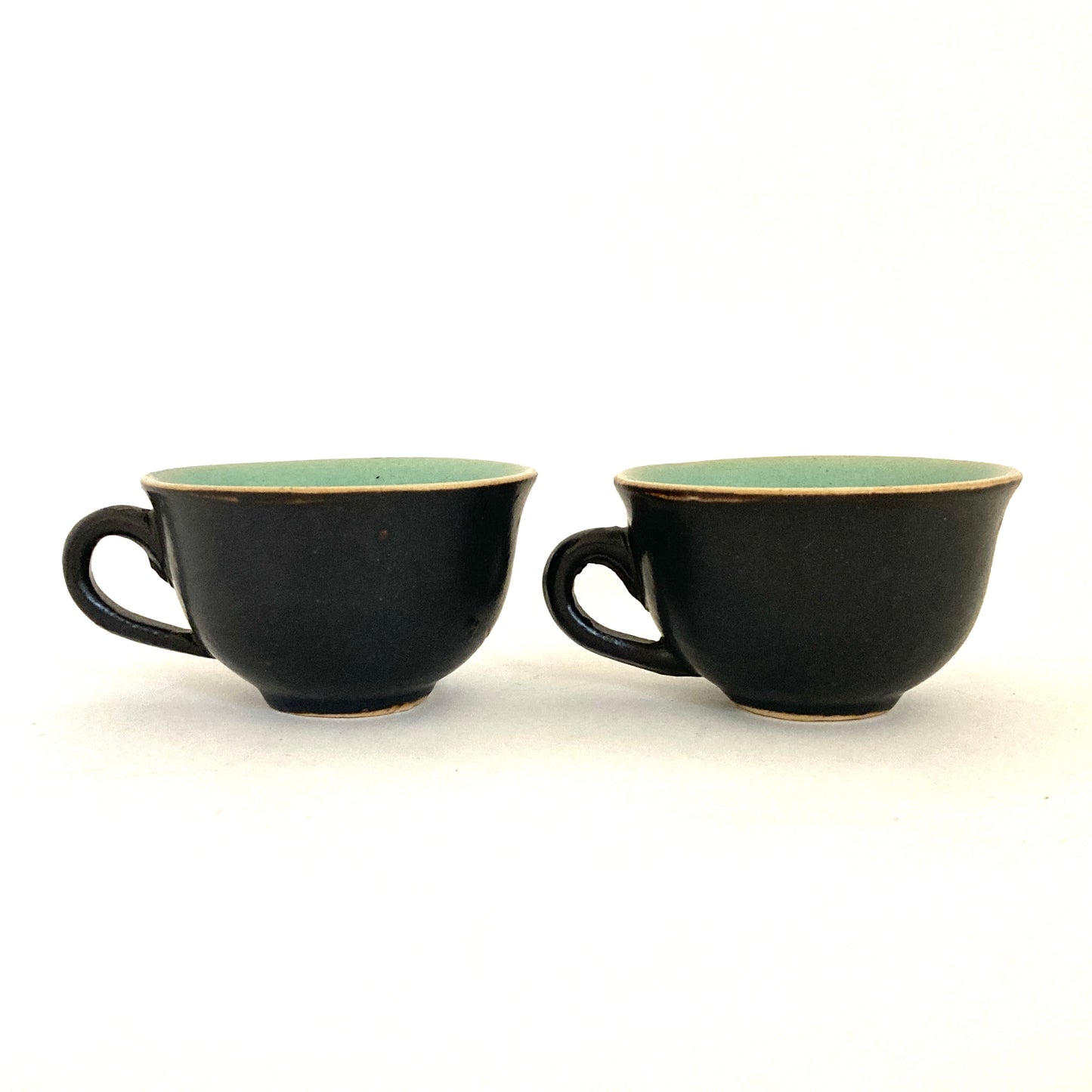 ミニカップ2客セット ヒスイ ベトナム陶器