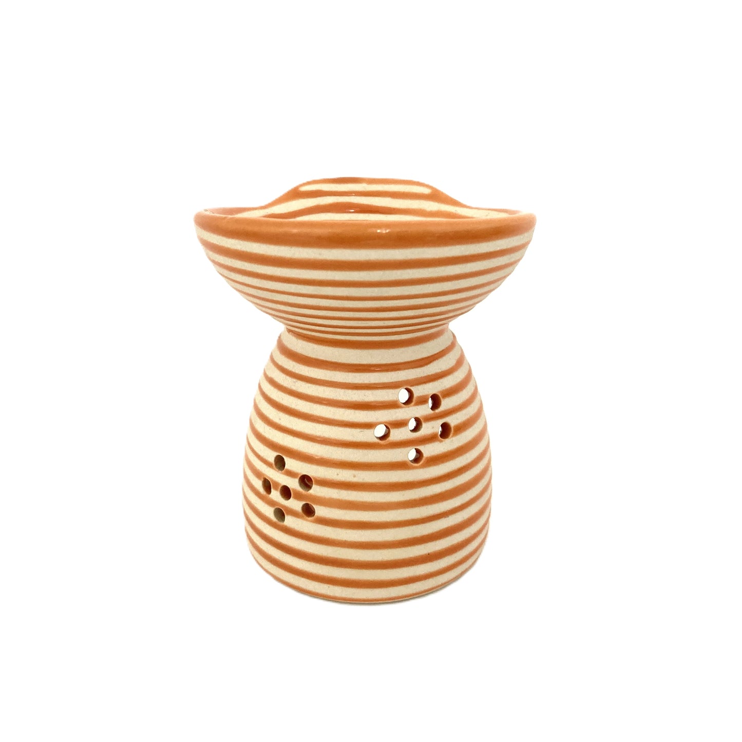 ボーダーアロマポット 8カラー アジアン陶器