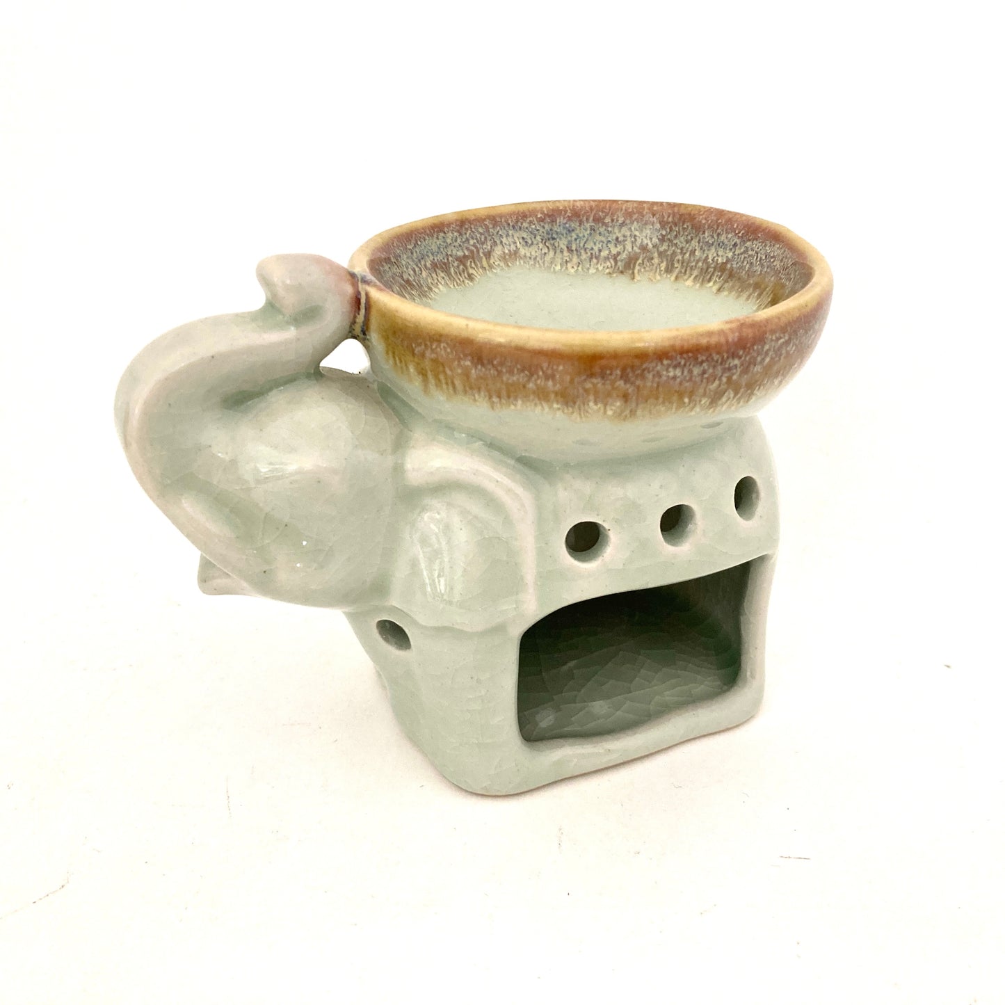 ゾウのアロマポット アジアン陶器 6カラー