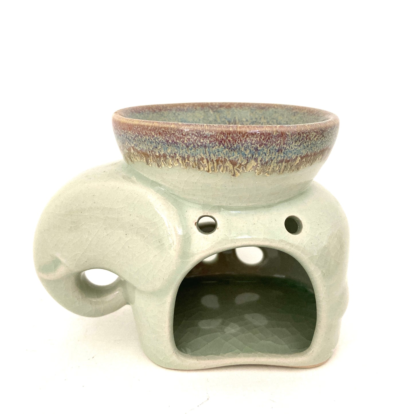 ゾウのアロマポット アジアン陶器 7カラー