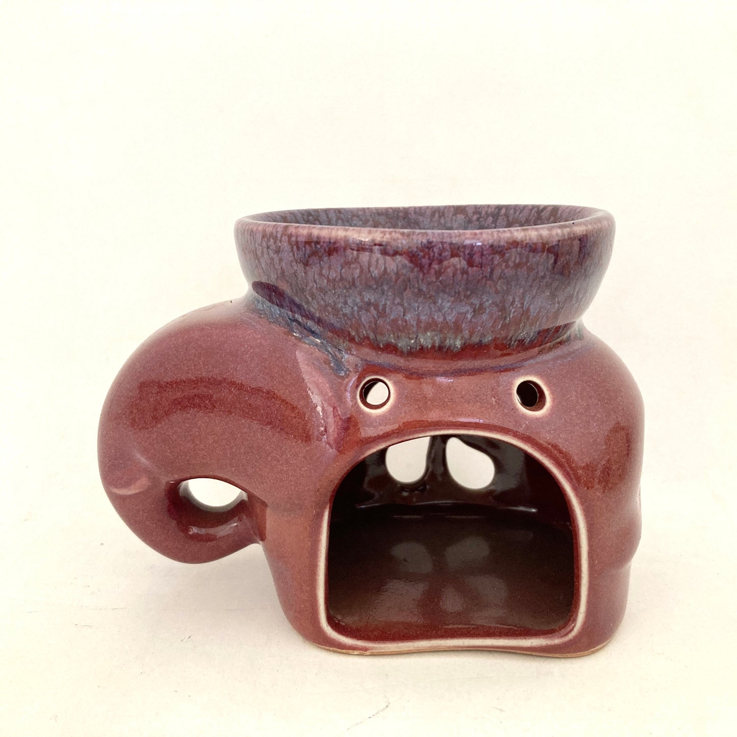 ゾウのアロマポット アジアン陶器 7カラー