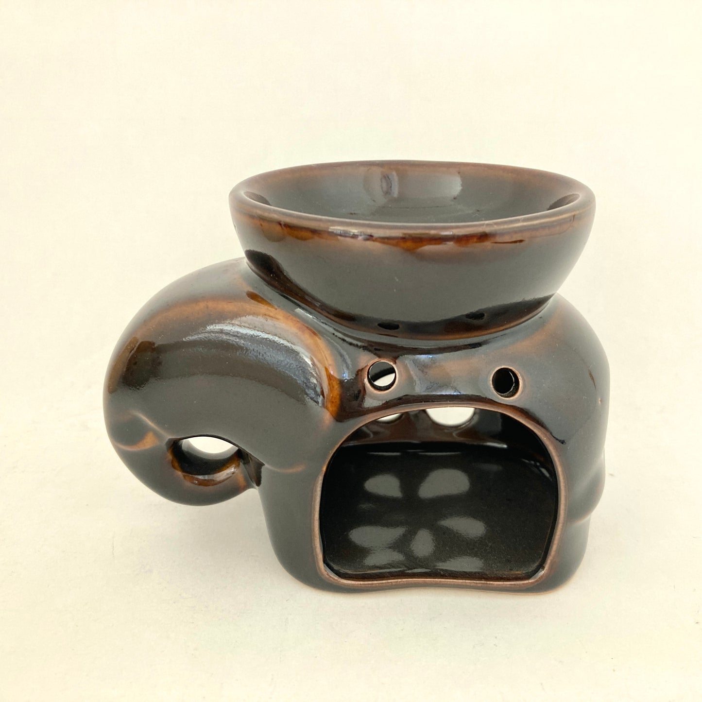 ゾウのアロマポット アジアン陶器 7カラー