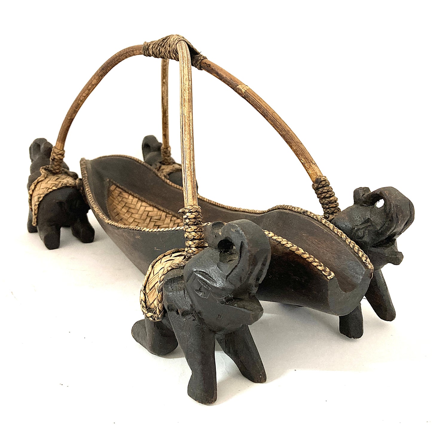 ゾウ木彫りワインラック ハンドメイド
