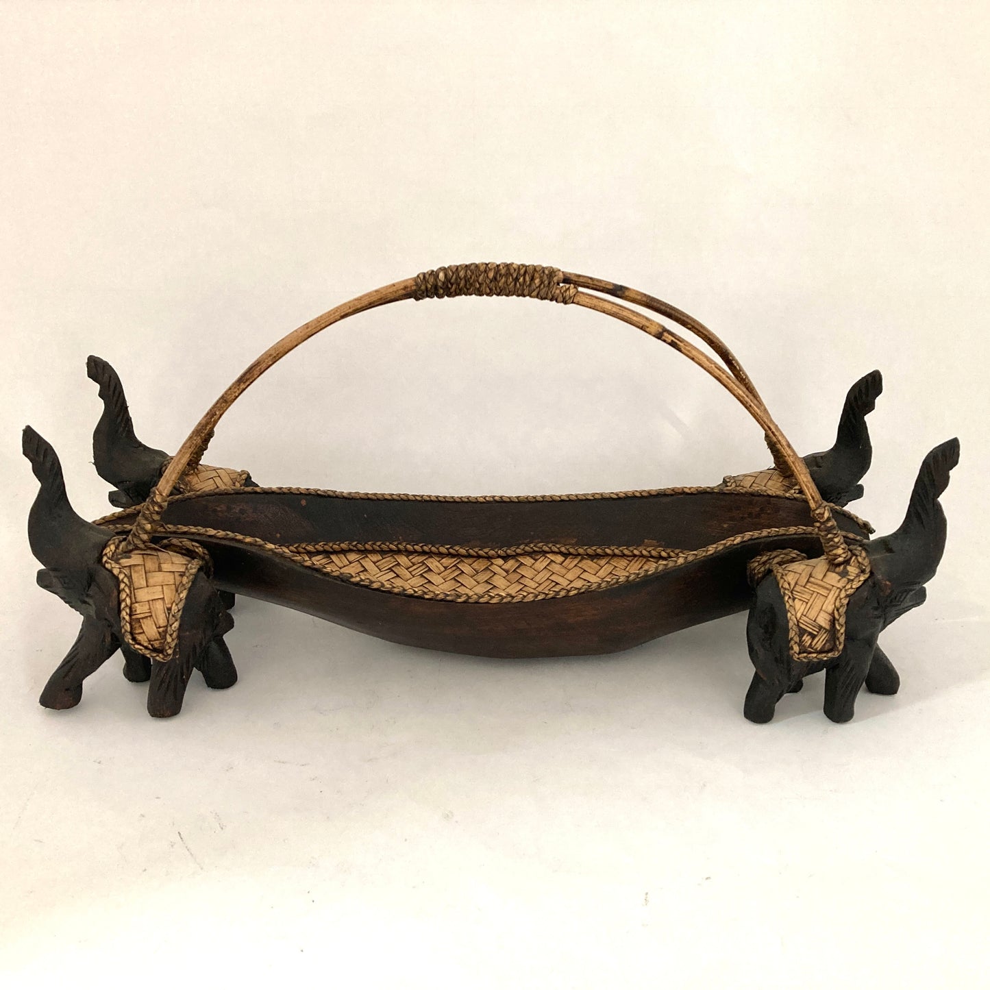 ゾウ木彫りワインラック ハンドメイド スタンドアップ
