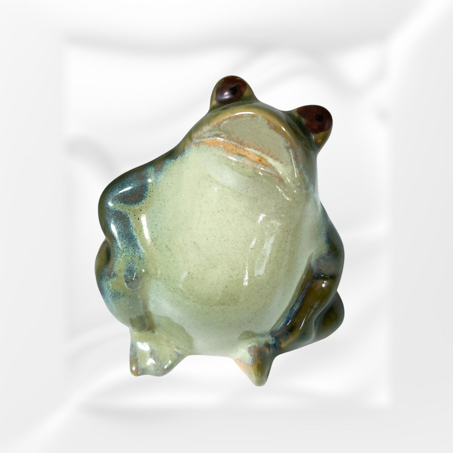 カエルのミニオブジェクト アジアン陶器
