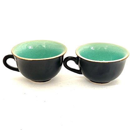 急須茶器セット　ベトナム陶器　ブラック