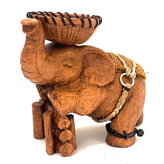 ゾウのキャンドルホルダー　ハンドメイド　2足立ち