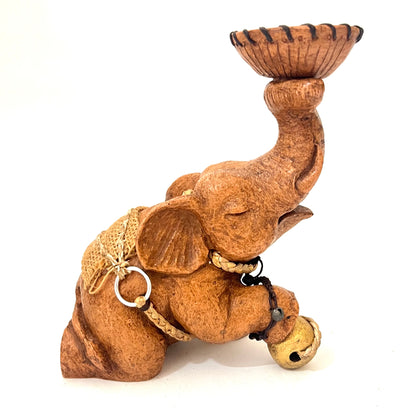 ゾウのキャンドルホルダー　ハンドメイド　ニー