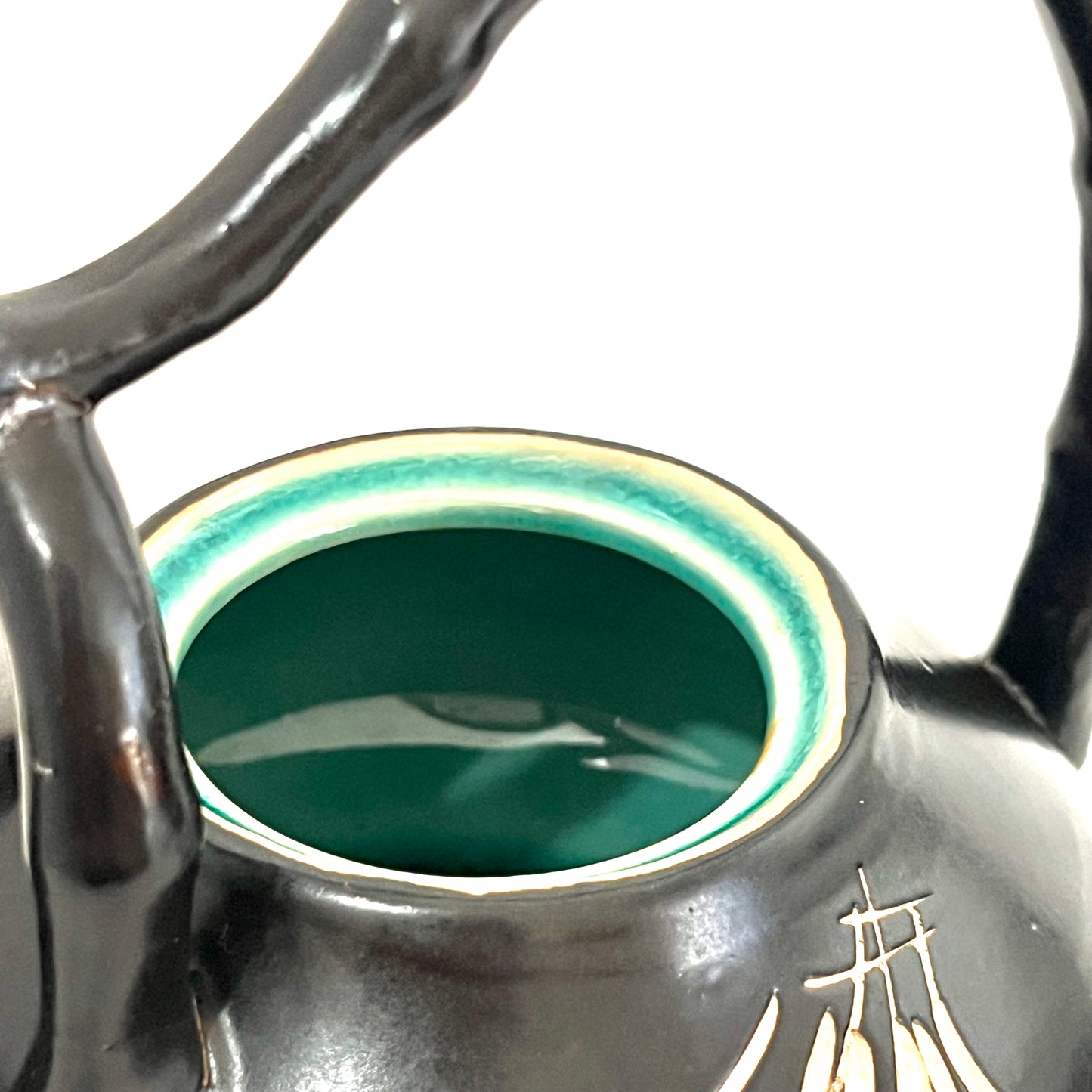 急須茶器セット　ベトナム陶器　ブラック