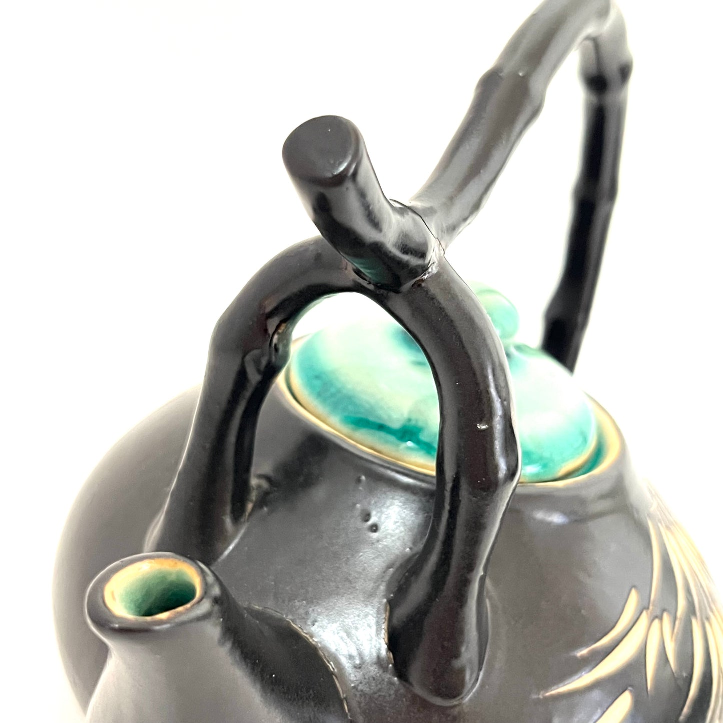 急須茶器セット　ベトナム陶器　ブラック