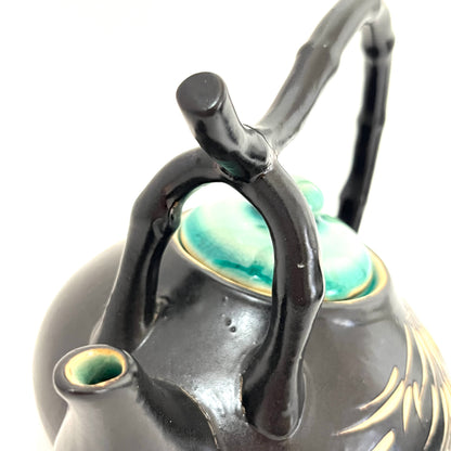 急須茶器セット　ベトナム陶器　ブラック