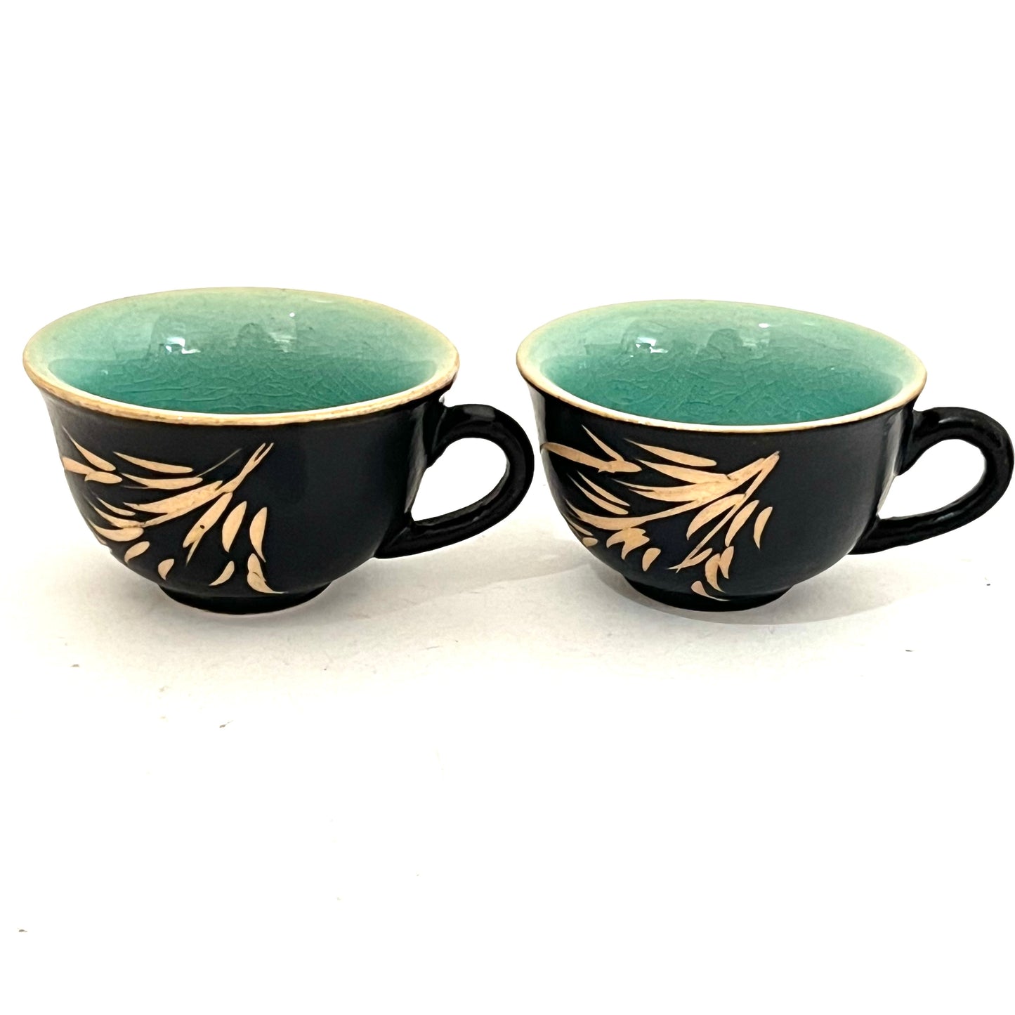 急須茶器セット　ベトナム陶器　ブラック