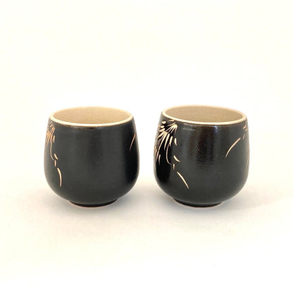 湯呑　2個セット　ベトナム陶器　3カラー