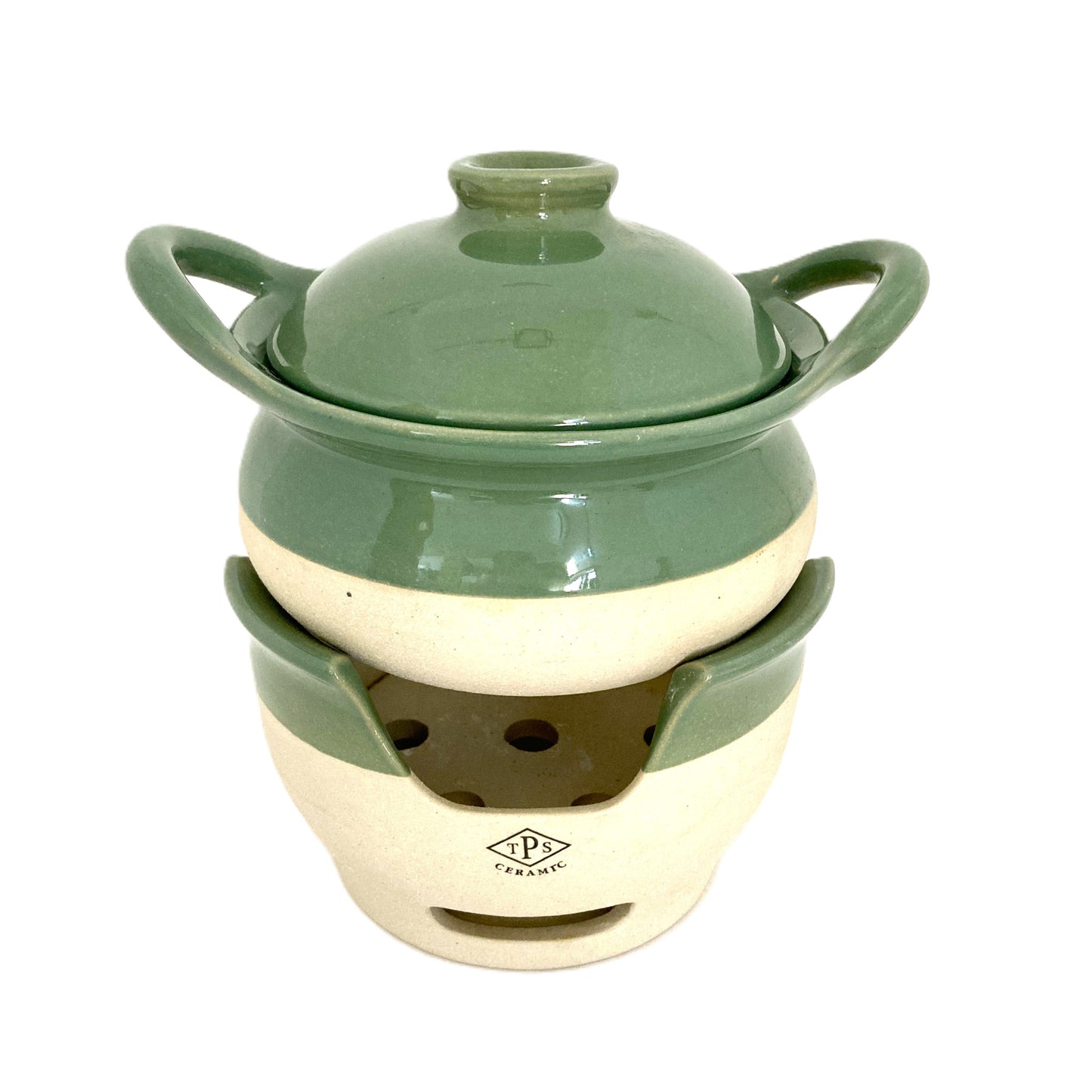 TPS CERAMIC 土鍋 コンロセット（グリーン）