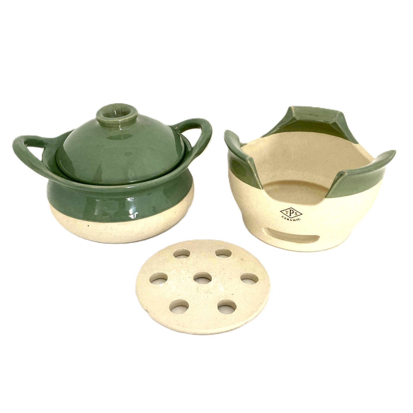 TPS CERAMIC 土鍋 コンロセット（グリーン）