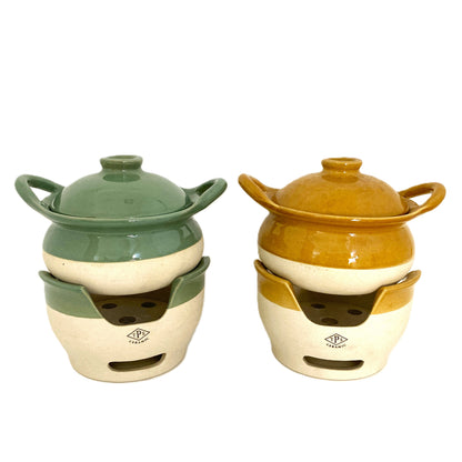 TPS CERAMIC 土鍋 コンロセット（グリーン）