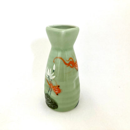 とっくりおちょこ酒器セット　ベトナム陶器　金魚