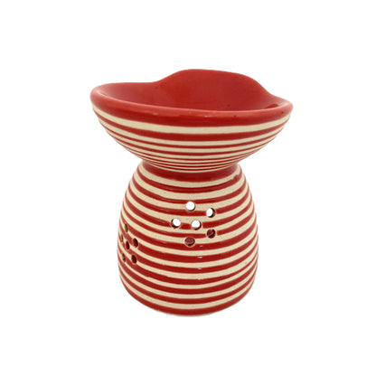 ボーダーアロマポット　８カラー　アジアン陶器　　