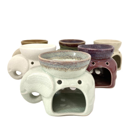 ゾウのアロマポット　アジアン陶器　 7カラー
