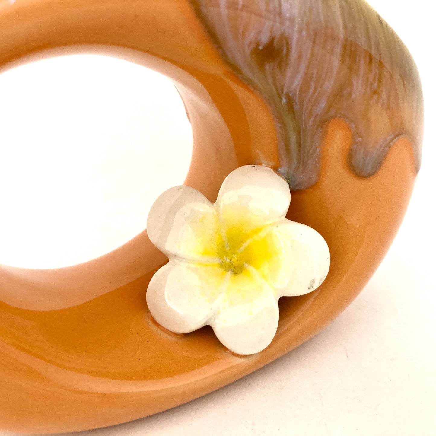 プルメリアの花瓶　4カラー　アジアン陶器